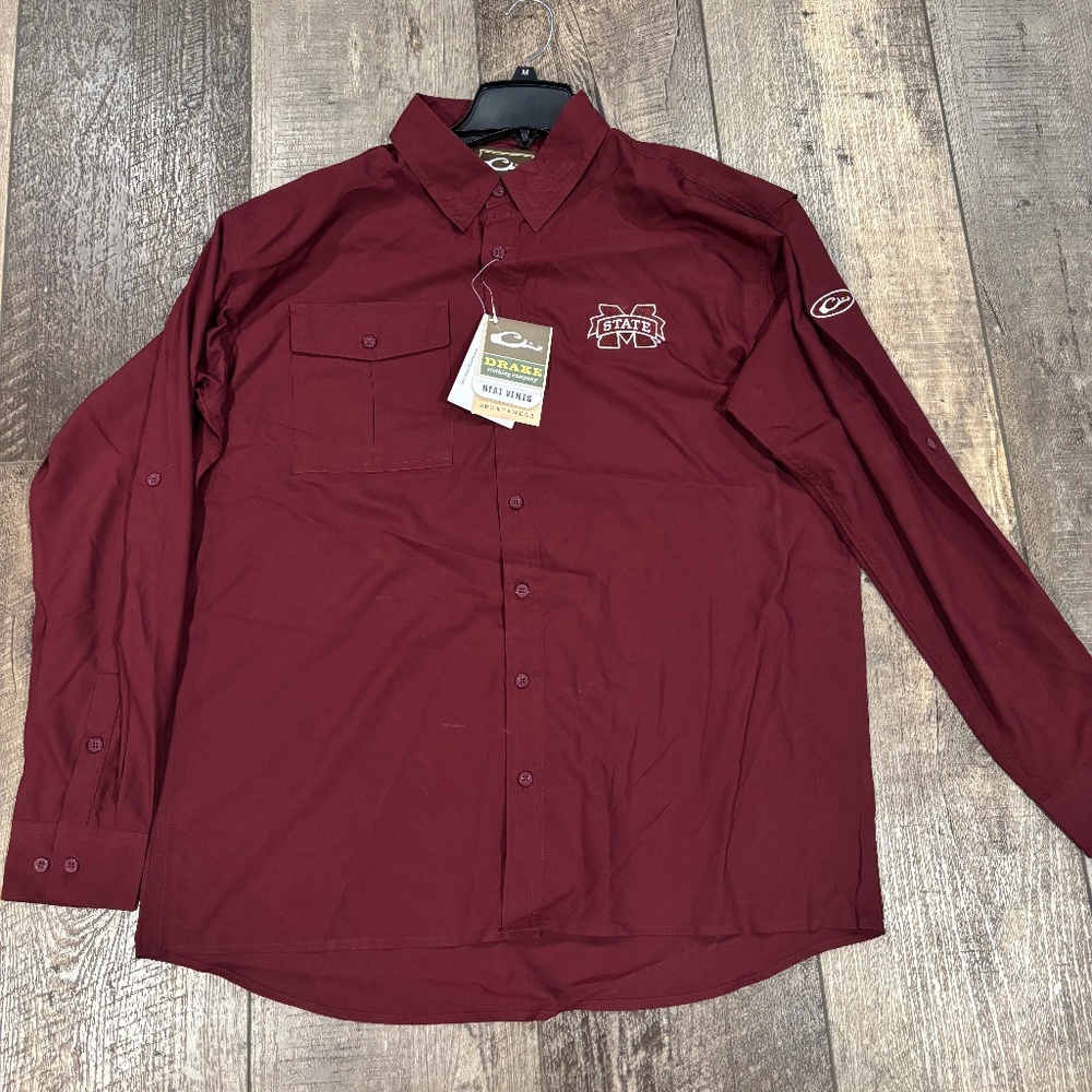 Mississippi State Long Sleeve Button Down by Drake (New with Tags)
